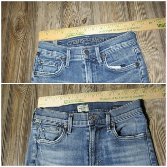 Lot of 2 Citizens Of Humanity Rocket High Rise Skinny Jeans Womens Size 24 - Picture 4 of 14